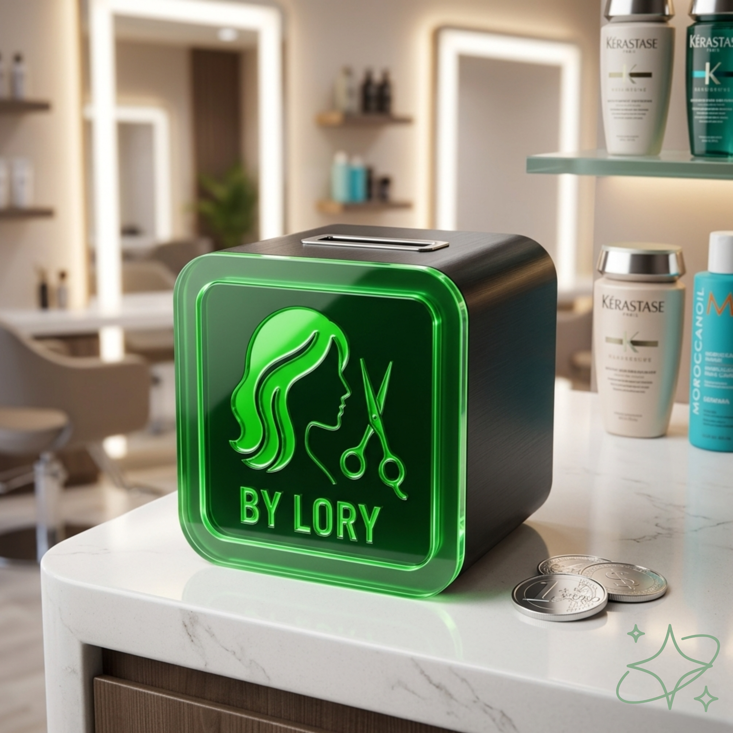 Salvadanaio con Logo Personalizzato in Legno e Acrilico Colorato - Design Professionale AllCraftLab