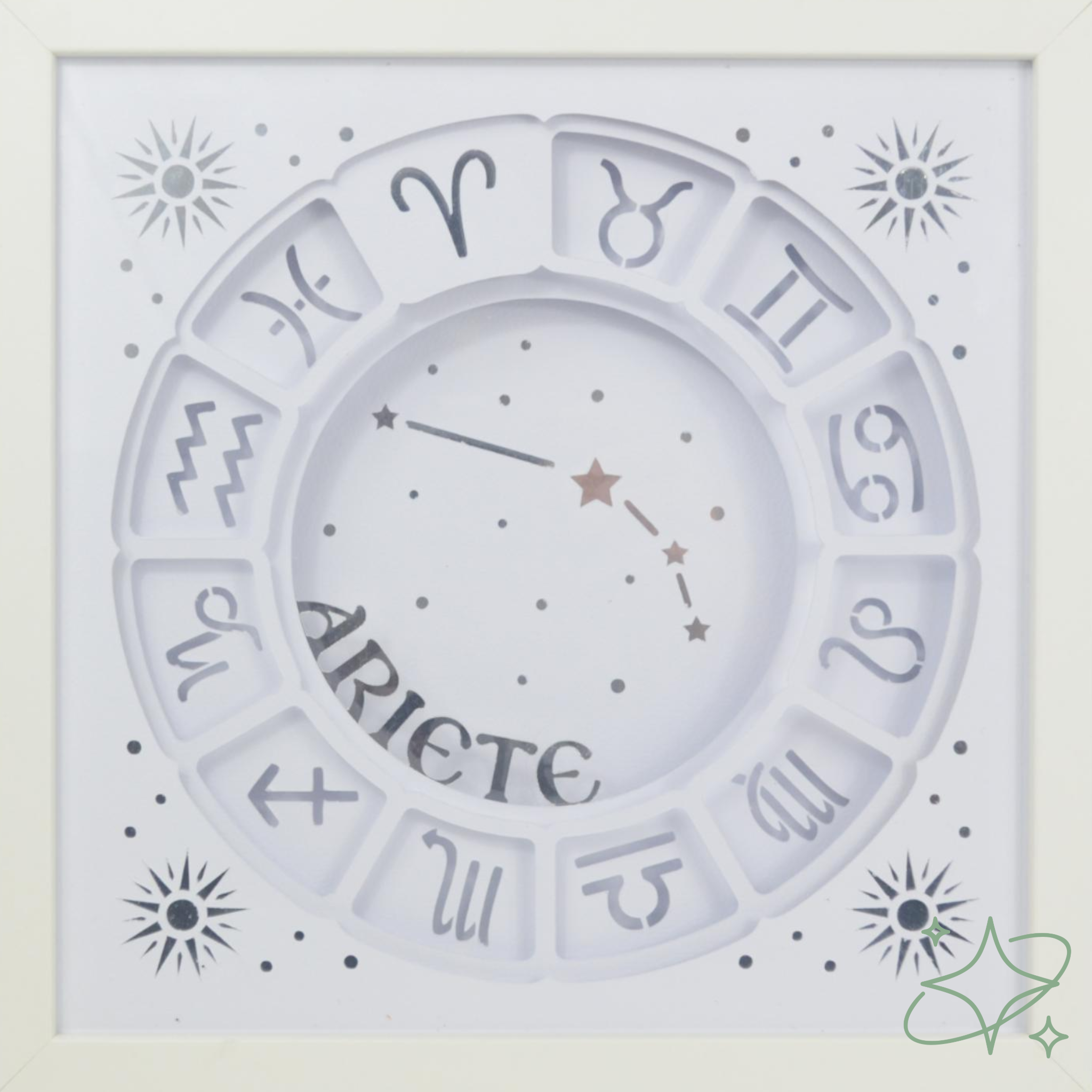 Personalisiertes Horoskop- und Sternbild-Wandbild - Handgefertigte Sternzeichen-Dekoration AllCraftLab