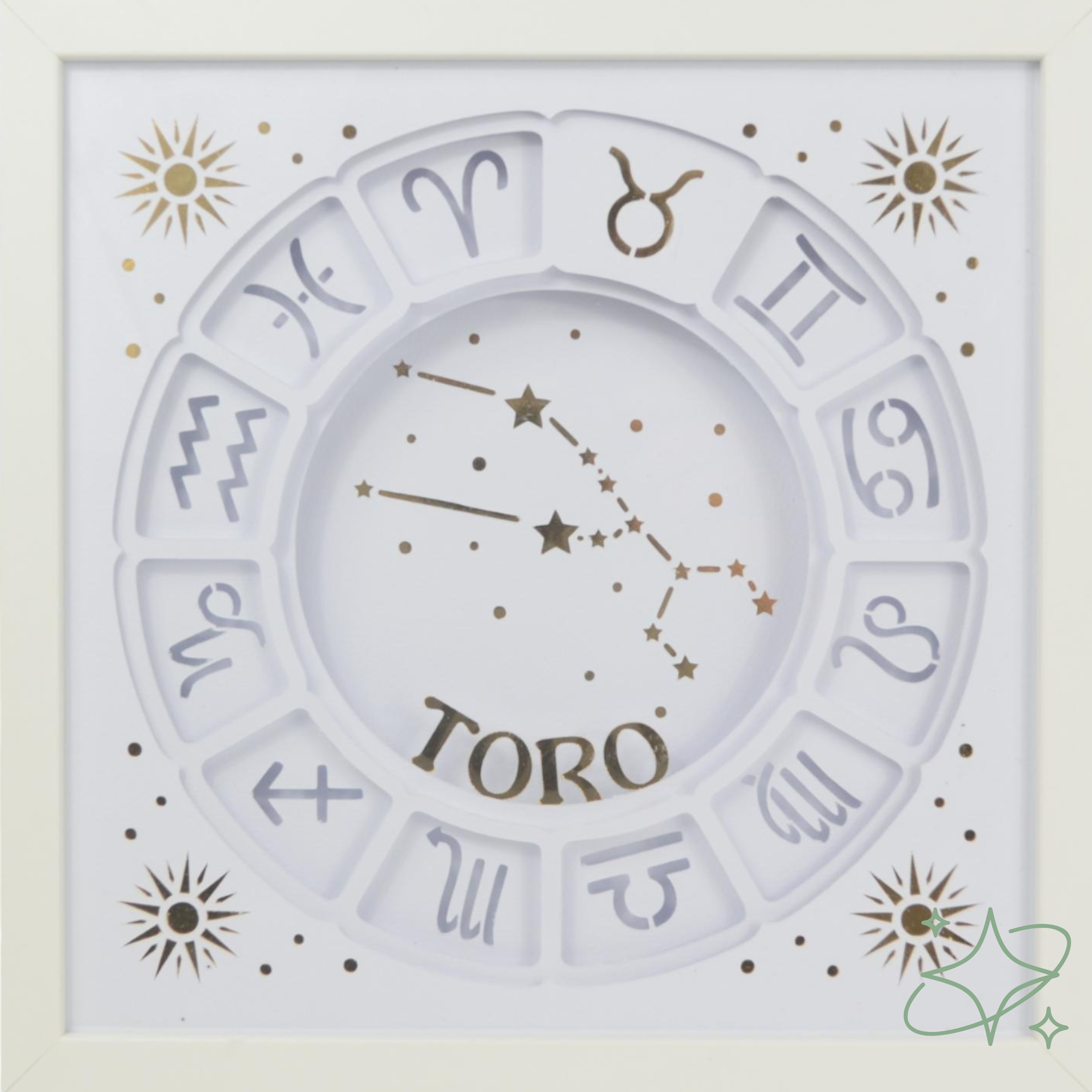 Personalisiertes Horoskop- und Sternbild-Wandbild - Handgefertigte Sternzeichen-Dekoration AllCraftLab