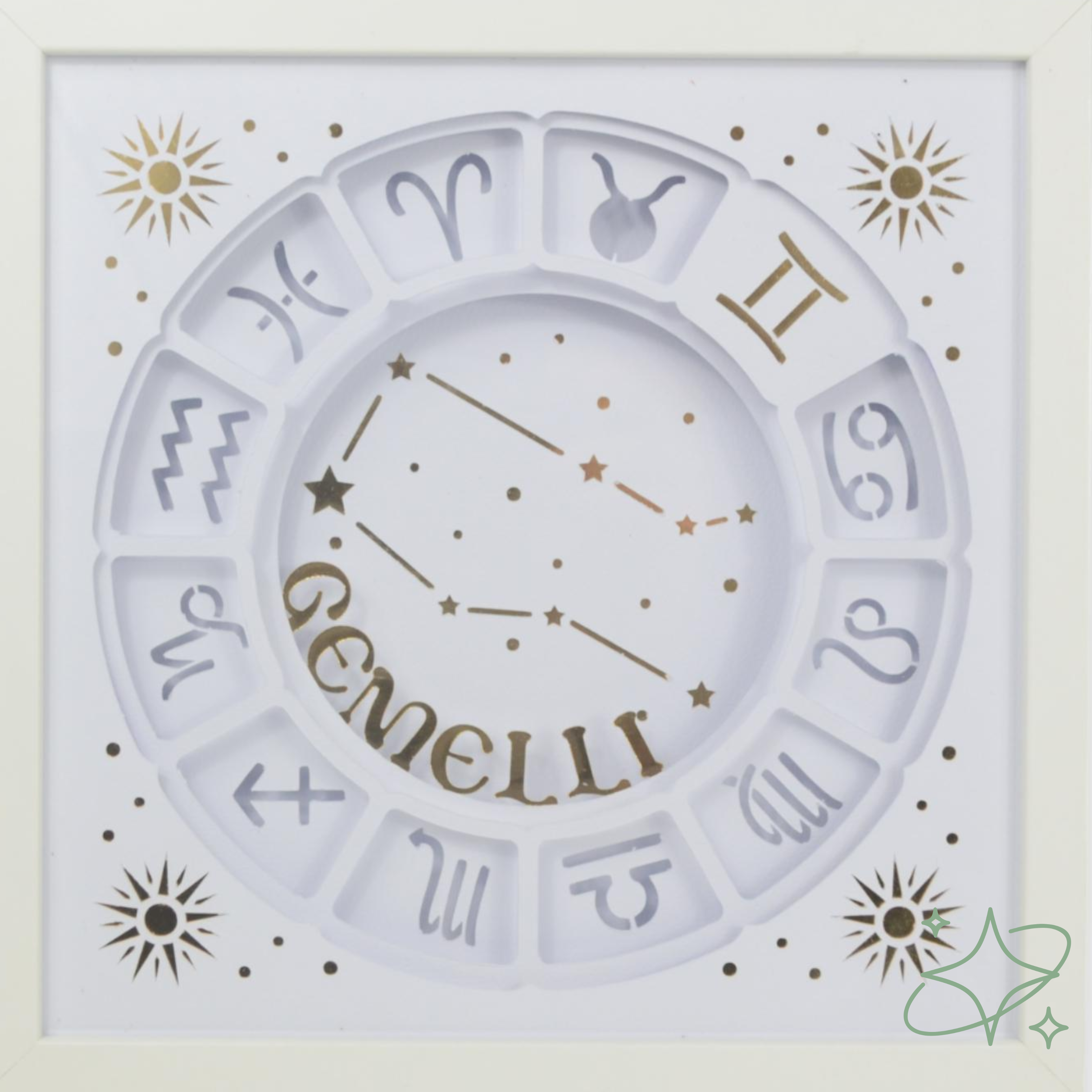 Personalisiertes Horoskop- und Sternbild-Wandbild - Handgefertigte Sternzeichen-Dekoration AllCraftLab