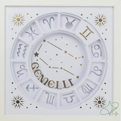 Quadro Oroscopo e Costellazioni Personalizzato - Decorazione Zodiaco Artigianale AllCraftLab
