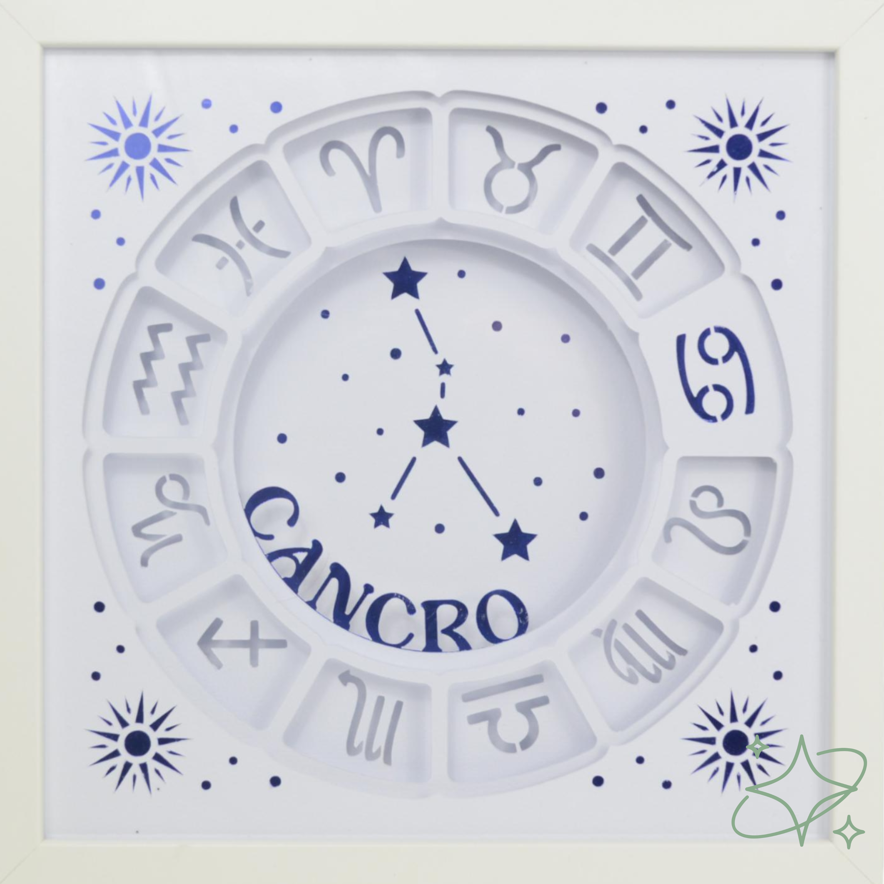 Personalisiertes Horoskop- und Sternbild-Wandbild - Handgefertigte Sternzeichen-Dekoration AllCraftLab