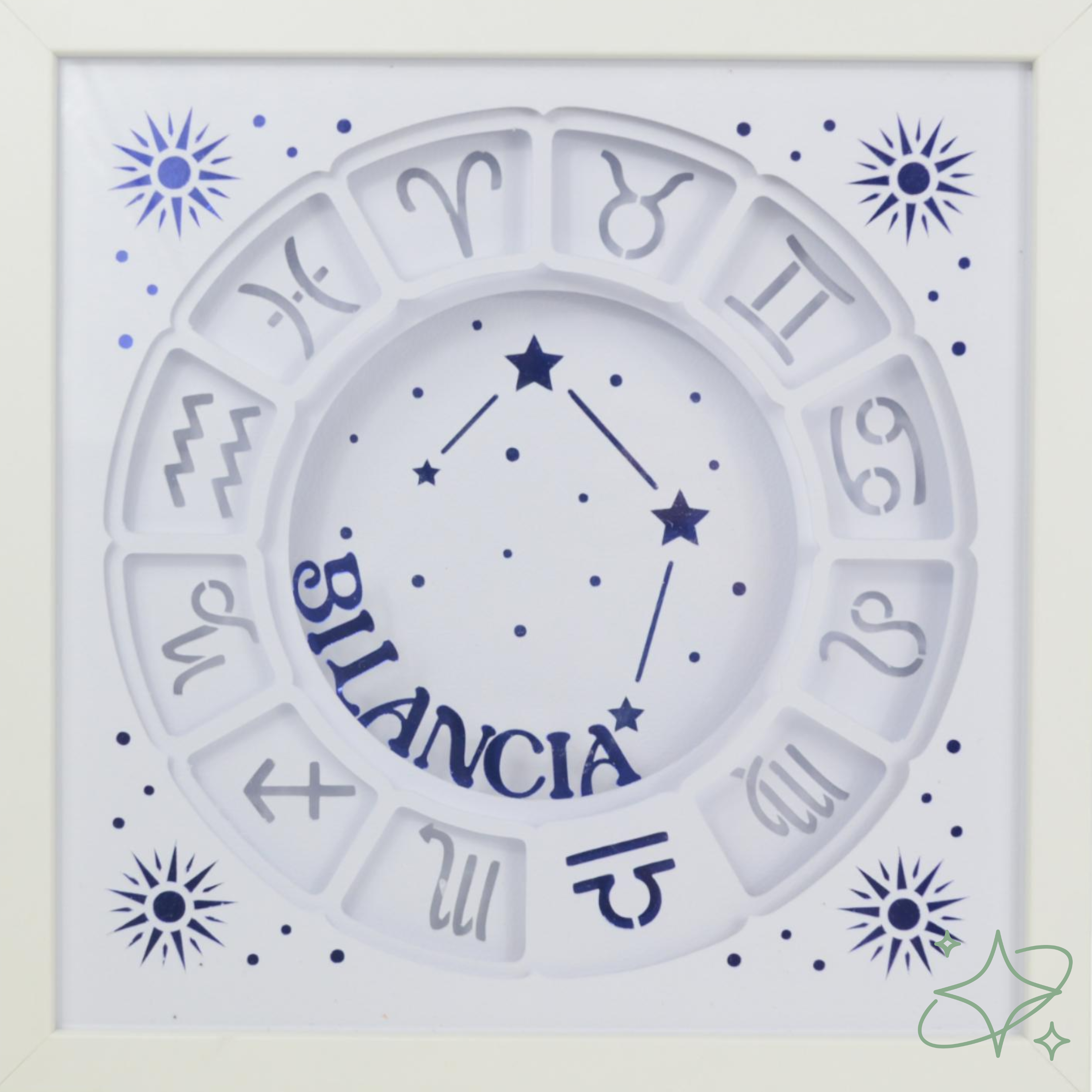 Quadro Oroscopo e Costellazioni Personalizzato - Decorazione Zodiaco Artigianale AllCraftLab
