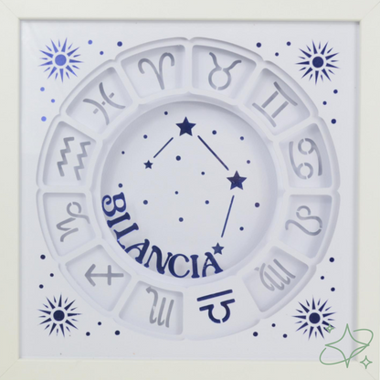 Quadro Oroscopo e Costellazioni Personalizzato - Decorazione Zodiaco Artigianale AllCraftLab