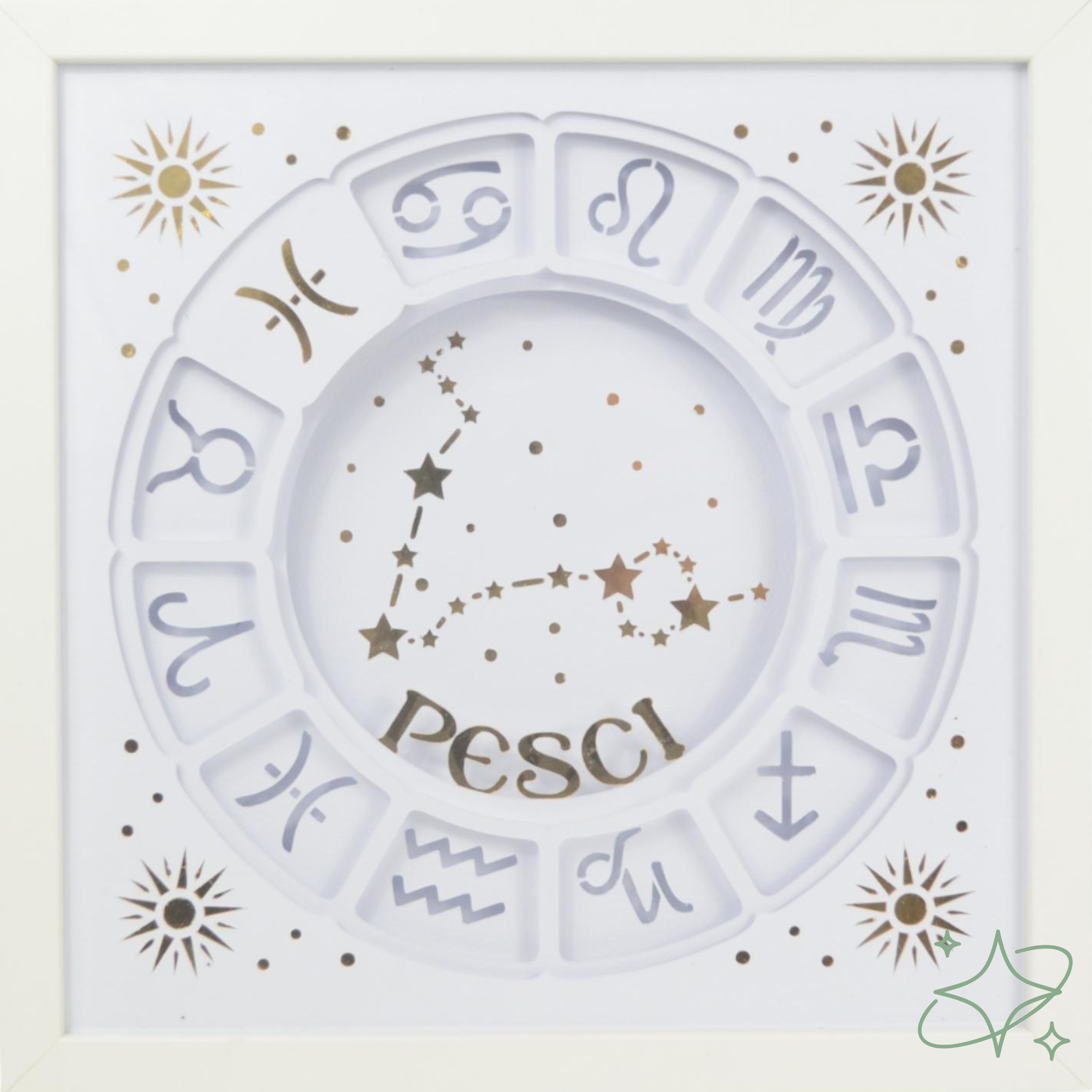 Quadro Oroscopo e Costellazioni Personalizzato - Decorazione Zodiaco Artigianale AllCraftLab