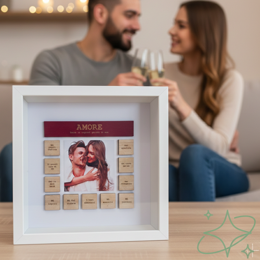 Cadre personnalisé avec photos et dédicaces | Cadeau Saint-Valentin 30×30