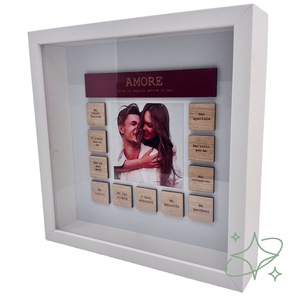 Quadro Personalizzato con Foto e Dediche | Regalo San Valentino 30×30