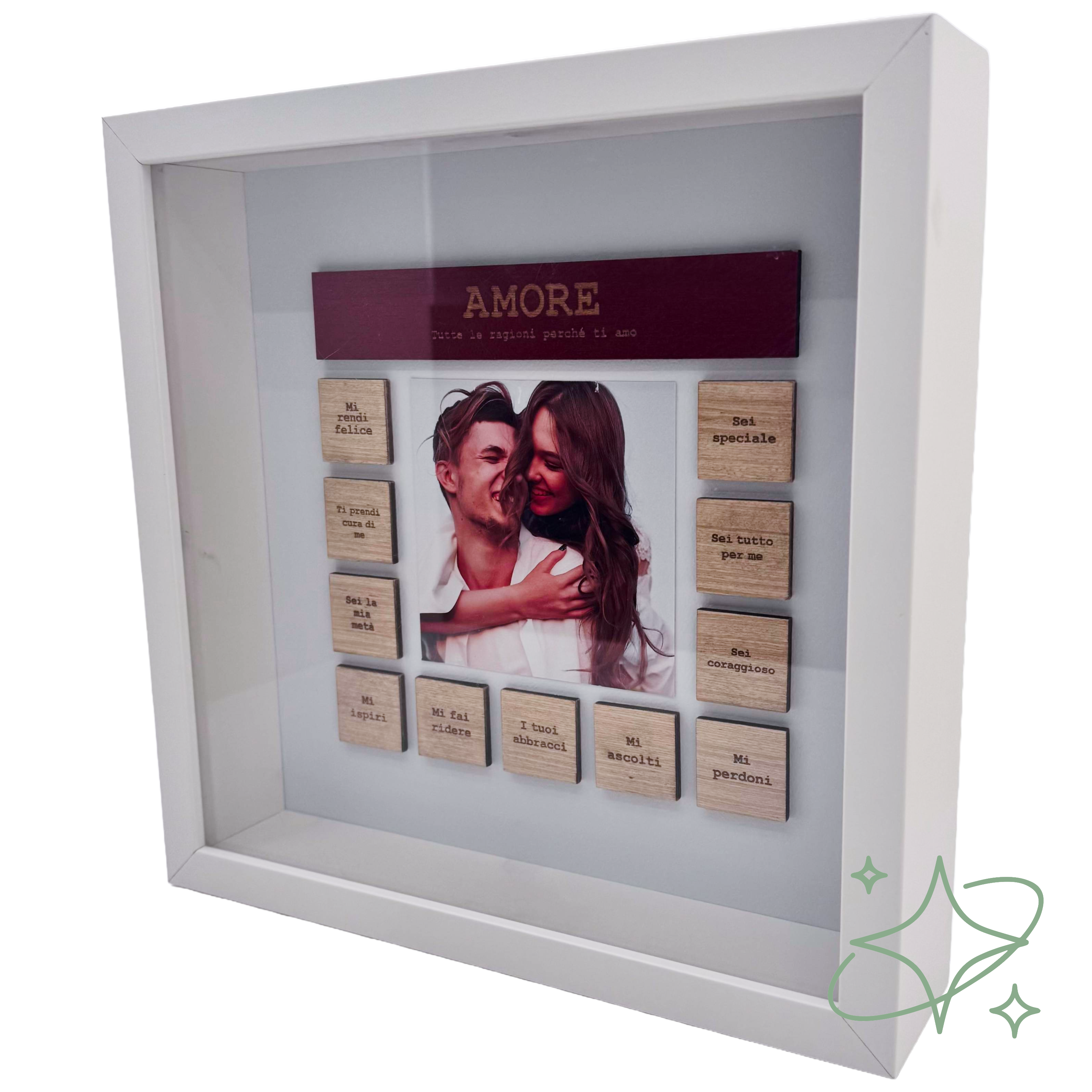 Quadro Personalizzato con Foto e Dediche | Regalo San Valentino 30×30