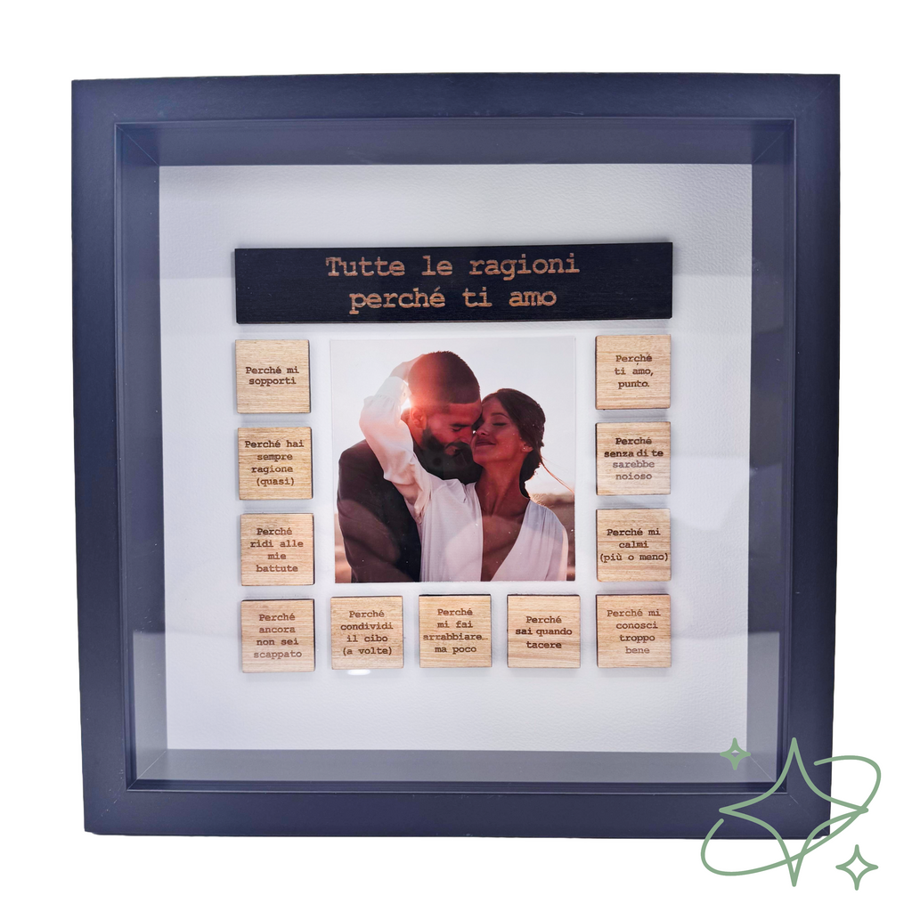 Quadro Personalizzato con Foto e Dediche | Regalo San Valentino 30×30