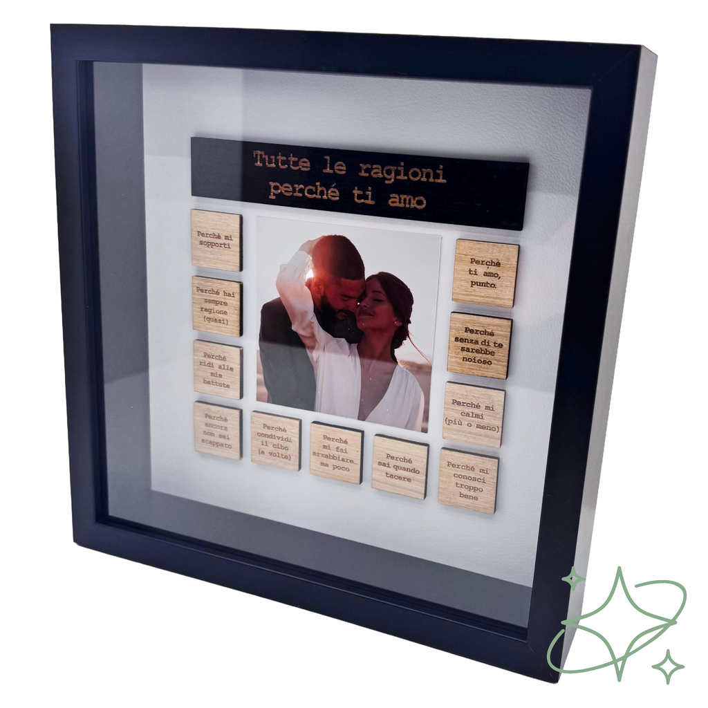 Quadro Personalizzato con Foto e Dediche | Regalo San Valentino 30×30