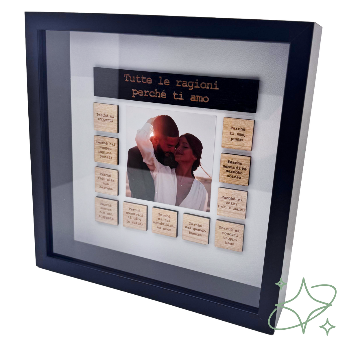 Cadre personnalisé avec photos et dédicaces | Cadeau Saint-Valentin 30×30