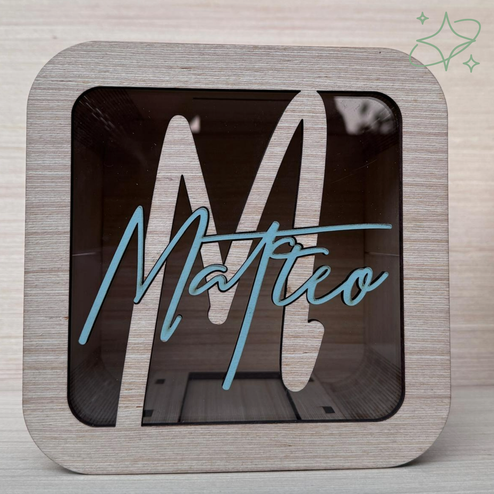 Salvadaio Personalizzato in Legno Rigatino con Nome - Idea Regalo | AllCraft