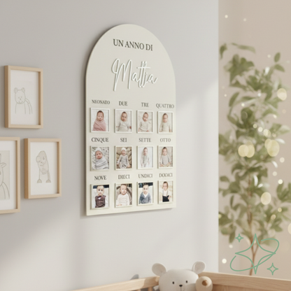 Quadro personalizzato “Il mio primo anno” in acrilico